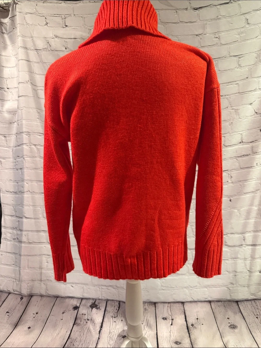 On 34th Red Cowl Neck Sweater - Soft Cozy Knit